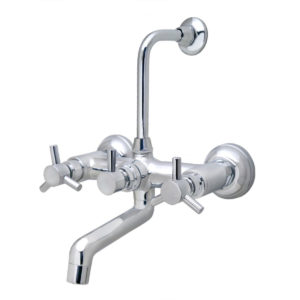 Apex Wall Mixer With Provision for Overhead Shower With Bend Pipe & Wall Flange