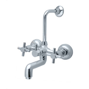 Andez Wall Mixer with Provision for Overhead Shower with Bend Pipe and Wall Flange