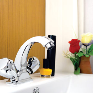 Falco Central Hole Basin Mixer With Round Spout