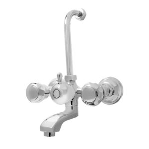 Falco Wall Mixer With Provision For Overhead Shower With Bend Pipe & Wall Flange