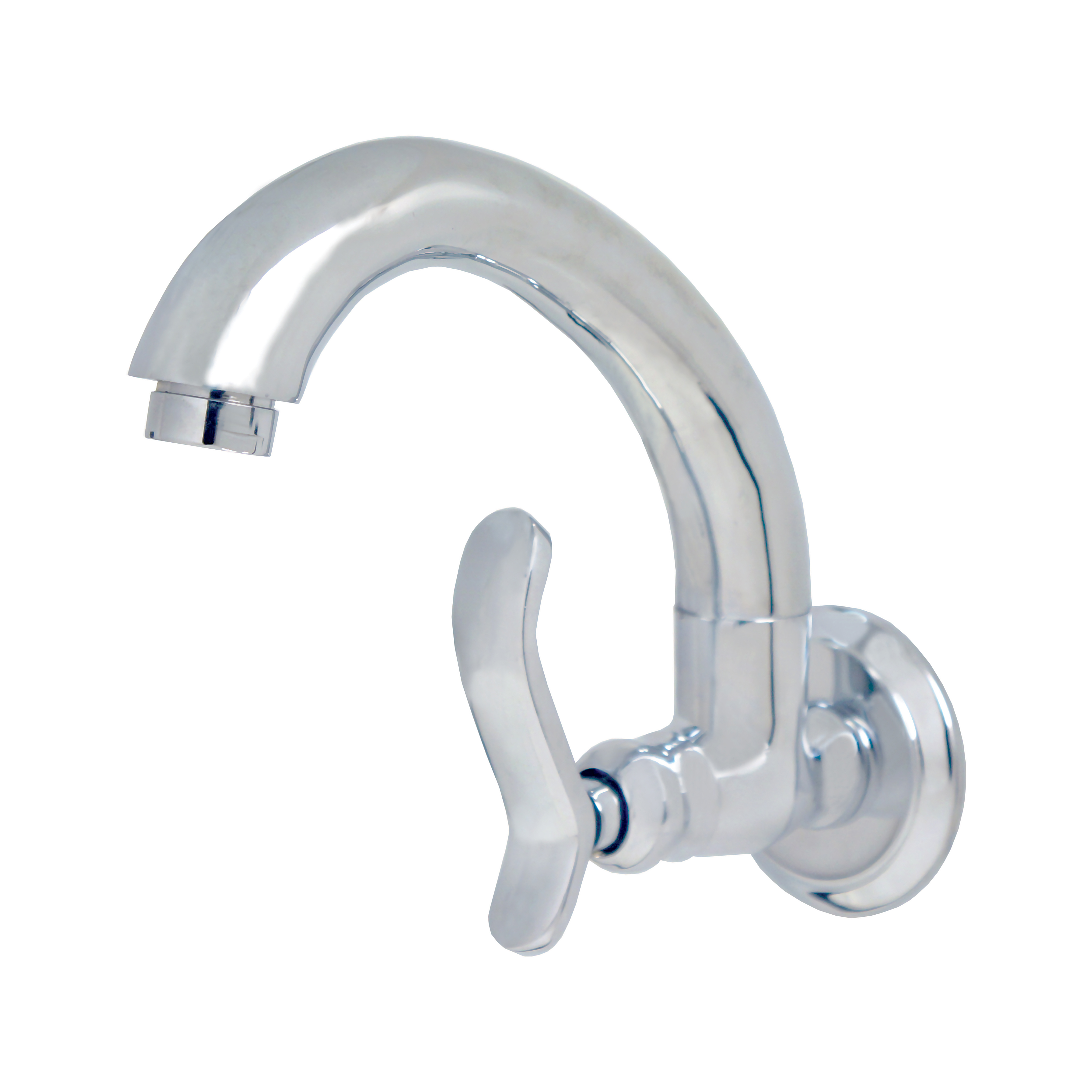 Flair Sink Cock Swivel Spout With Wall Flange