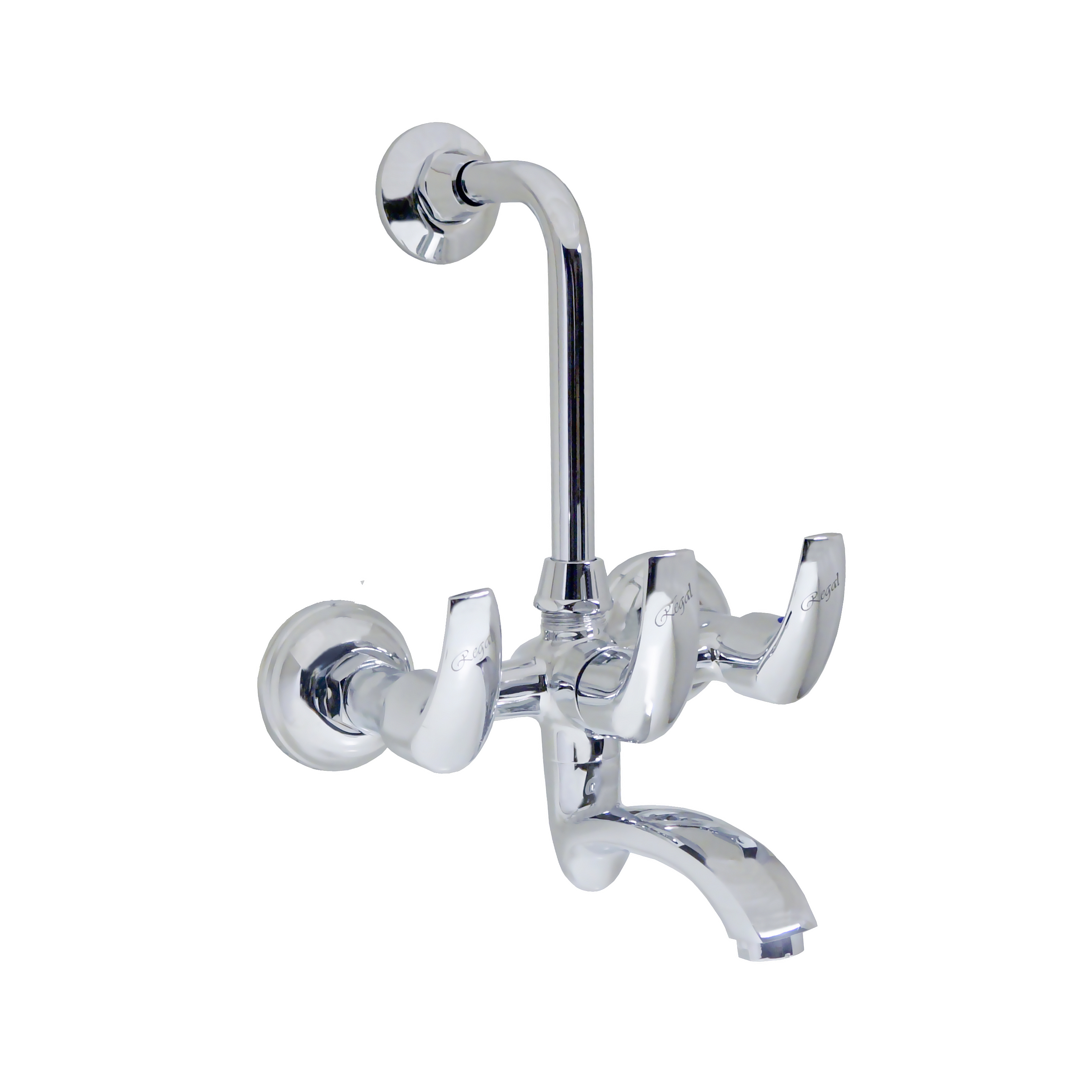 Frey Wall Mixer With Provision For Overhead Shower With Bend Pipe & Wall Flange