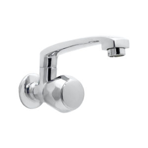 Inca Sink Cock Swivel Spout with Wall Flange
