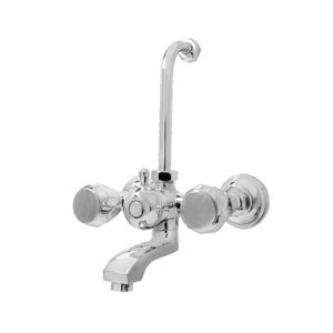 Inca Wall Mixer with Provision for Overhead Shower with Bend Pipe and Wall Flange