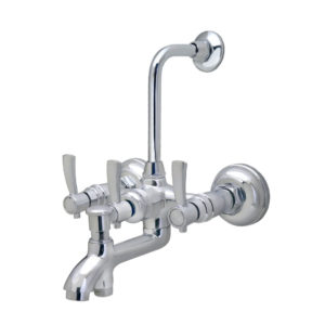 Jazz Wall Mixer 3-In-1 With Provision For Telephonic & Overhead Shower
