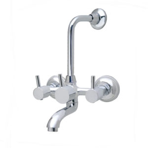 Onyx Wall Mixer with provision for Overhead Shower with Bend Pipe & Wall Flange