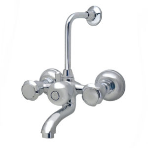 Zico Wall Mixer with Provision for Overhead Shower with Bend Pipe and Wall Flange 1